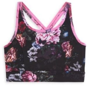 NWT MARCHESA NOTTE MINI Girls Floral Print Sports Bra Sz 14